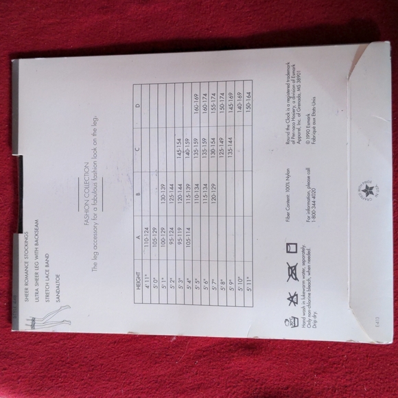 Round the Clock Vintage Jet Black Sheer Romance Stockings - Picture 4 of 5